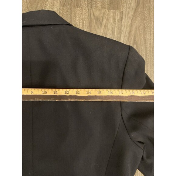 Lauren Ralph Lauren Vtg Blazer Women's 16 Navy Worsted Wool Jacket 3D Gold Crest - Picture 12 of 16